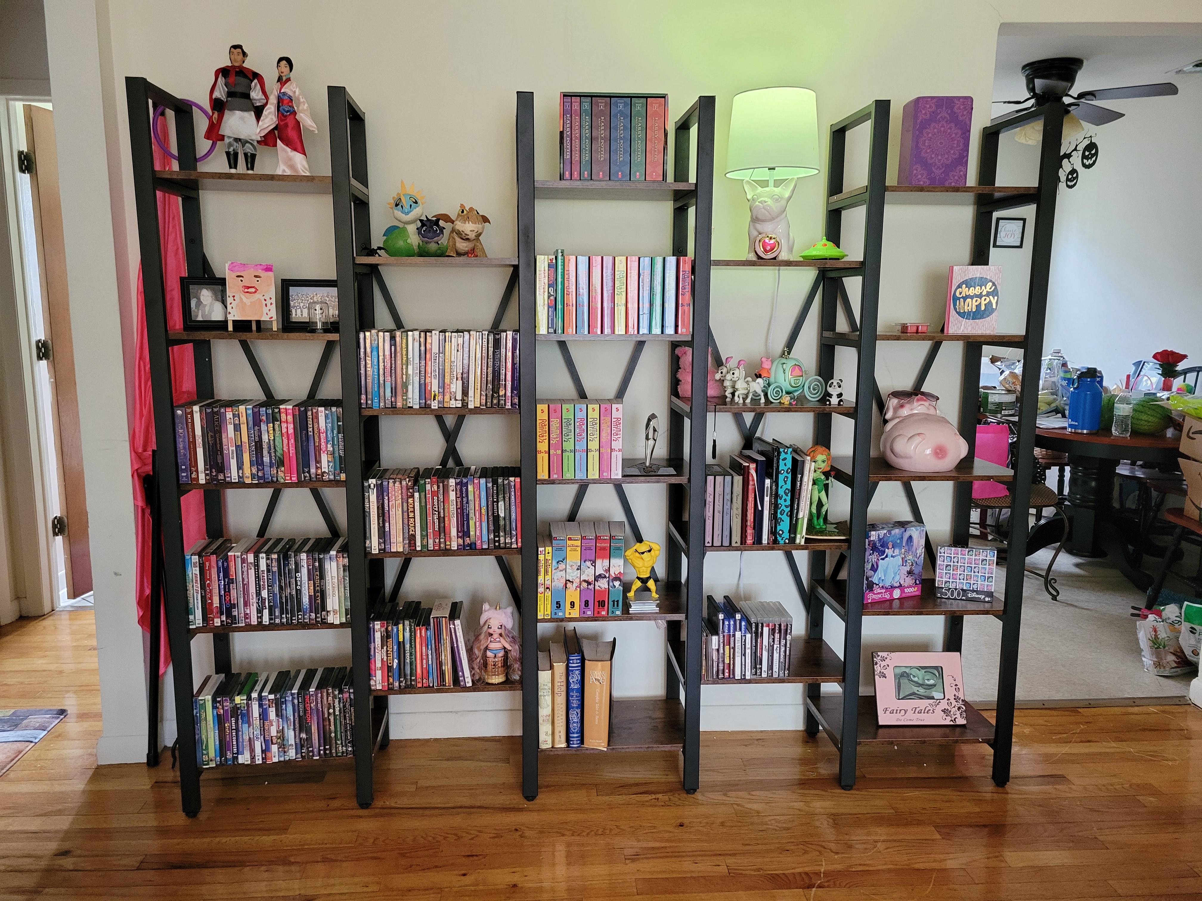 【Furniture】Rustic Super Wide 86 Inch 5 Tier Bookcase with 23 Shelves, 5-Shelf Etagere Large Open Bookshelf