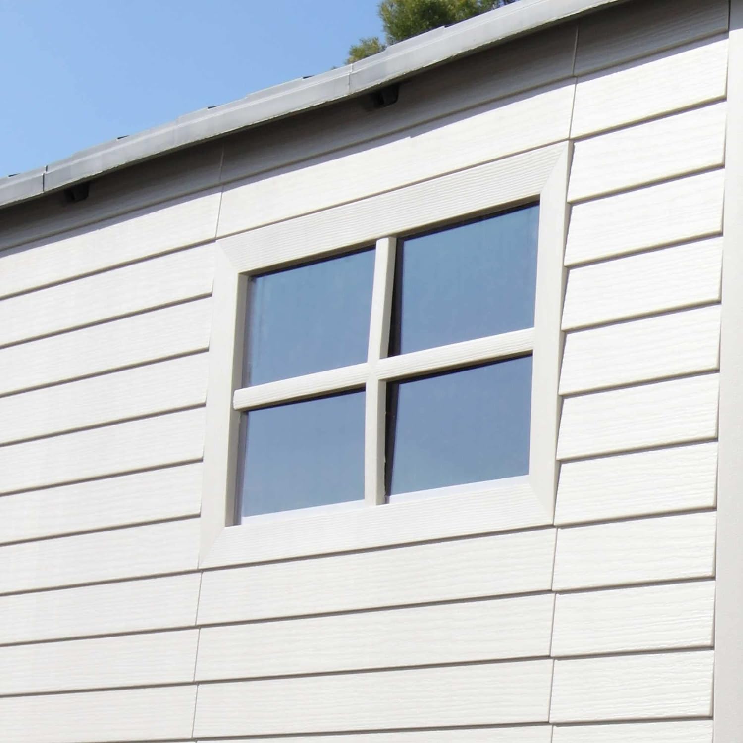 Lifetime 60190 7 x 7ft Heavy Duty Plastic Shed, Beige