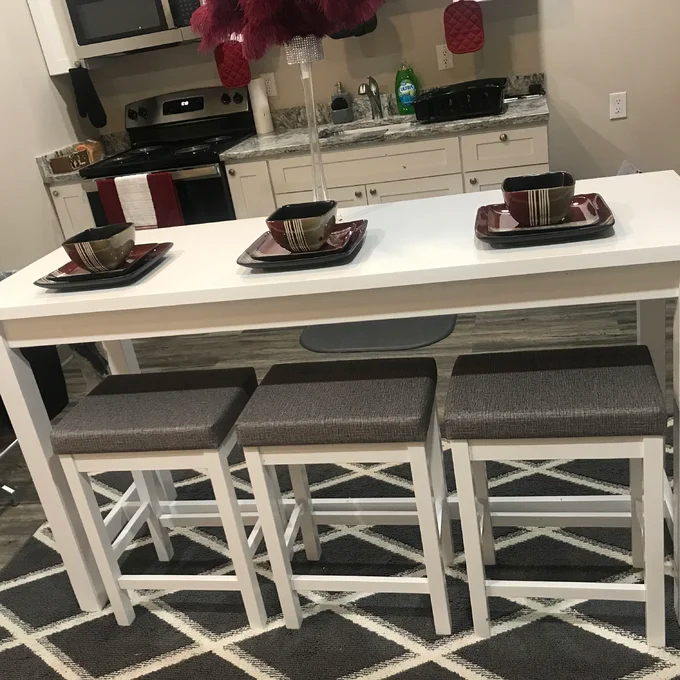 【Furniture】Haga 3 - Person Counter Height Dining Set