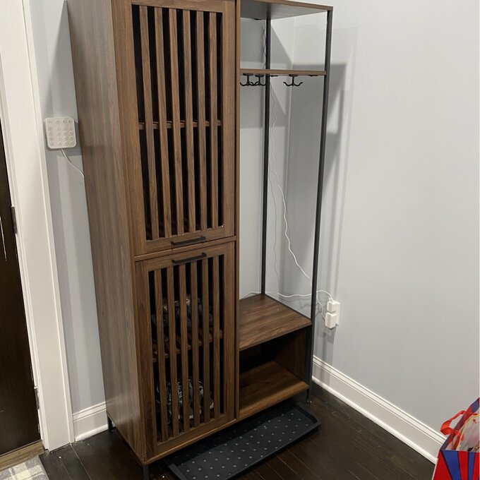 【Furniture】Mcquillen 36'' Wide Hall Tree with Shoe Storage