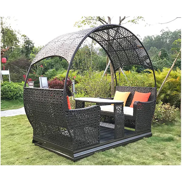 【Home&Garden】Outdoor Swing Rocking Chair Balcony Table & Chair Rattan Chair