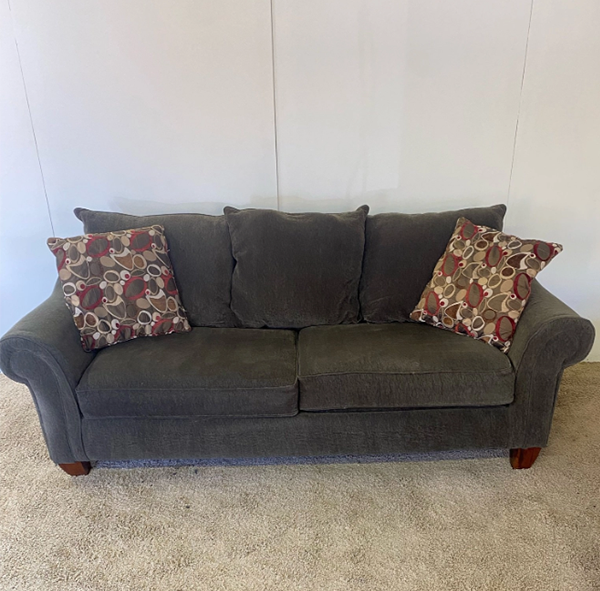 Brown love seat