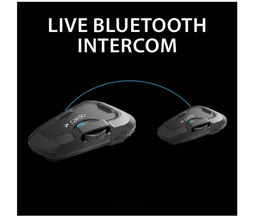 Cardo FRC2X103 Freecom 2X Motorcycle 2-Way Bluetooth Communication System Headset - Dual Pack, Black