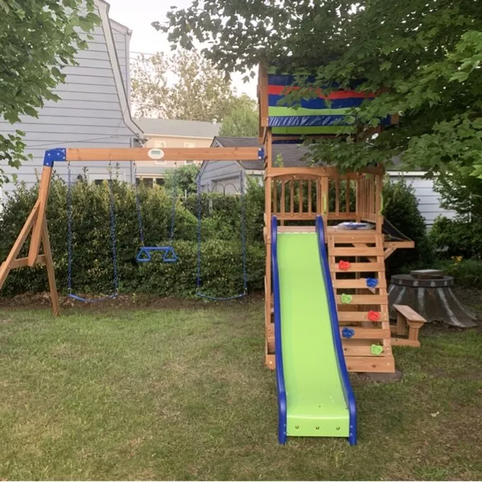 BEACH FRONT WOODEN SWING SET